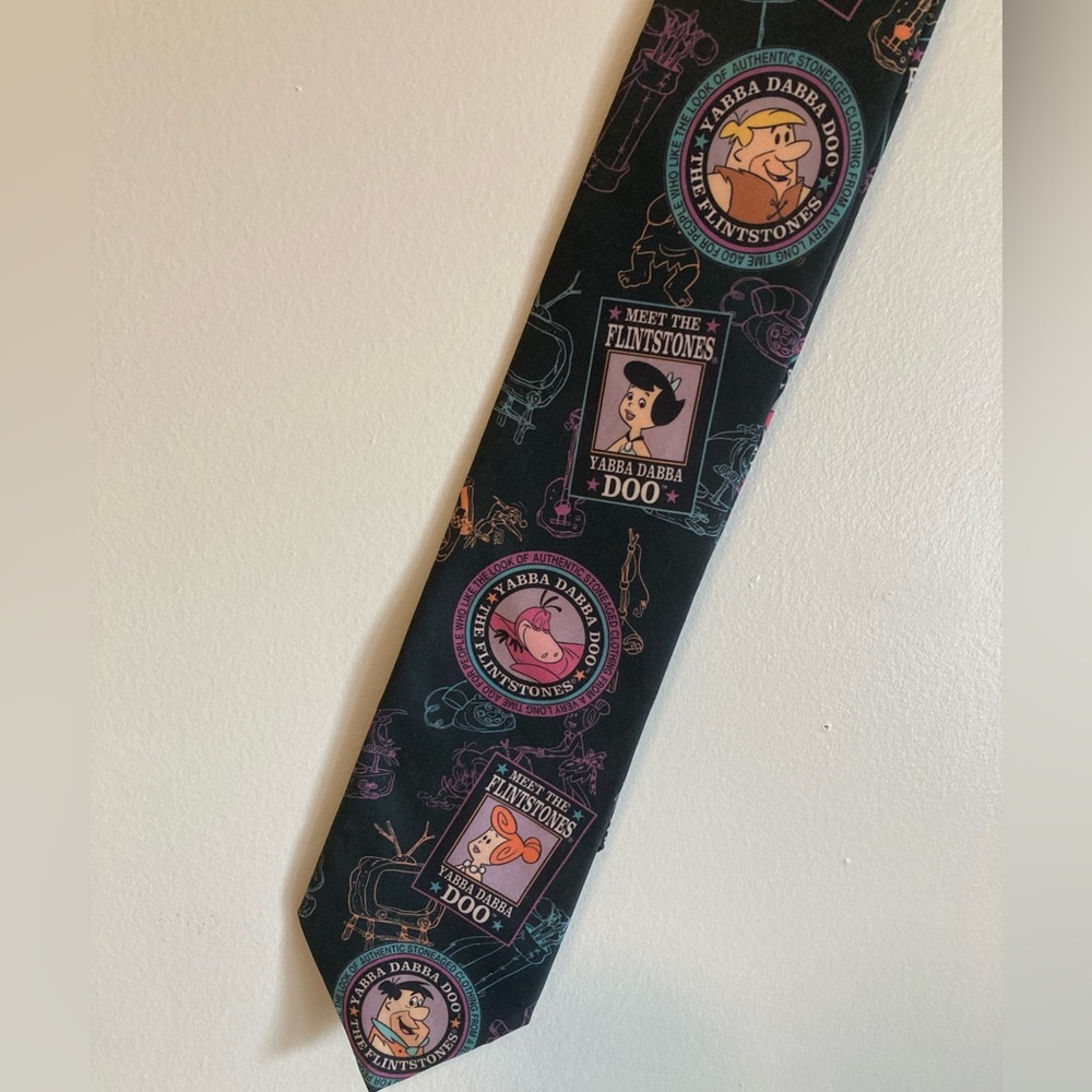 1994 “The Flintstones” Vintage Ralph Marlin Necktie Tie Hanna-Barbera Polyester